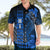 Personalized Hawaii Hawaiian Shirt Hammerhead Shark Kakau Polynesian Tribal Blue LT05 - Polynesian Pride