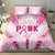 Breast Cancer Pink Out Bedding Set Polynesian Art Tattoo White Version