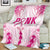 Breast Cancer Pink Out Blanket Polynesian Art Tattoo White Version