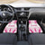 Breast Cancer Pink Out Car Mats Polynesian Art Tattoo White Version