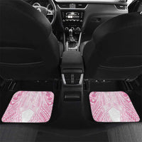 Breast Cancer Pink Out Car Mats Polynesian Art Tattoo White Version