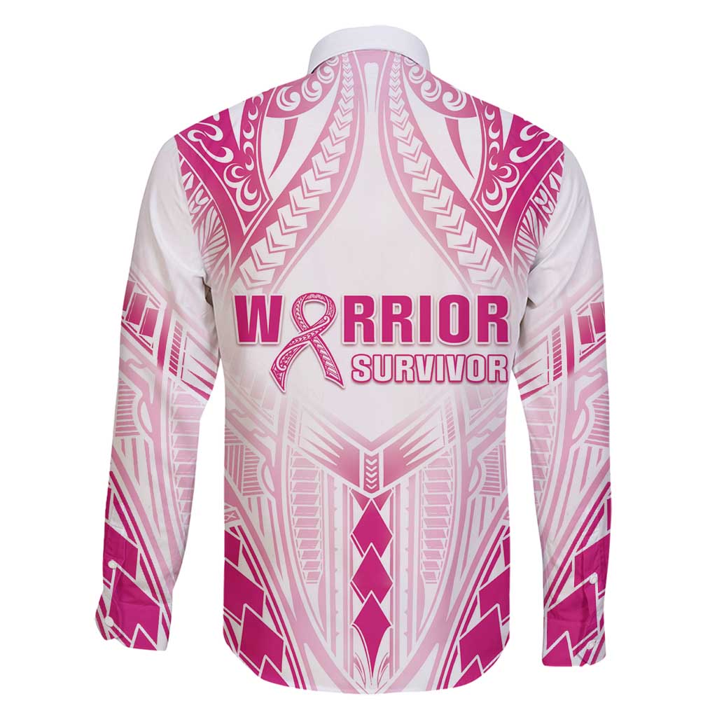 Breast Cancer Pink Out Family Matching Mermaid Dress and Hawaiian Shirt Polynesian Art Tattoo White Version LT05 - Polynesian Pride