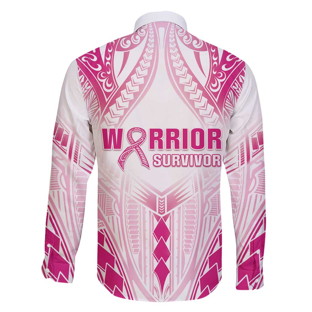 Breast Cancer Pink Out Family Matching Short Sleeve Bodycon Dress and Hawaiian Shirt Polynesian Art Tattoo White Version LT05 - Polynesian Pride