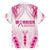 Breast Cancer Pink Out Hawaiian Shirt Polynesian Art Tattoo White Version