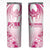 Breast Cancer Pink Out Skinny Tumbler Polynesian Art Tattoo White Version