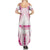 Breast Cancer Pink Out Summer Maxi Dress Polynesian Art Tattoo White Version