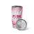 Breast Cancer Pink Out Tumbler Cup Polynesian Art Tattoo White Version