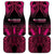 Breast Cancer Pink Out Car Mats Polynesian Art Tattoo Black Version