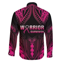 Breast Cancer Pink Out Family Matching Puletasi and Hawaiian Shirt Polynesian Art Tattoo Black Version LT05 - Polynesian Pride