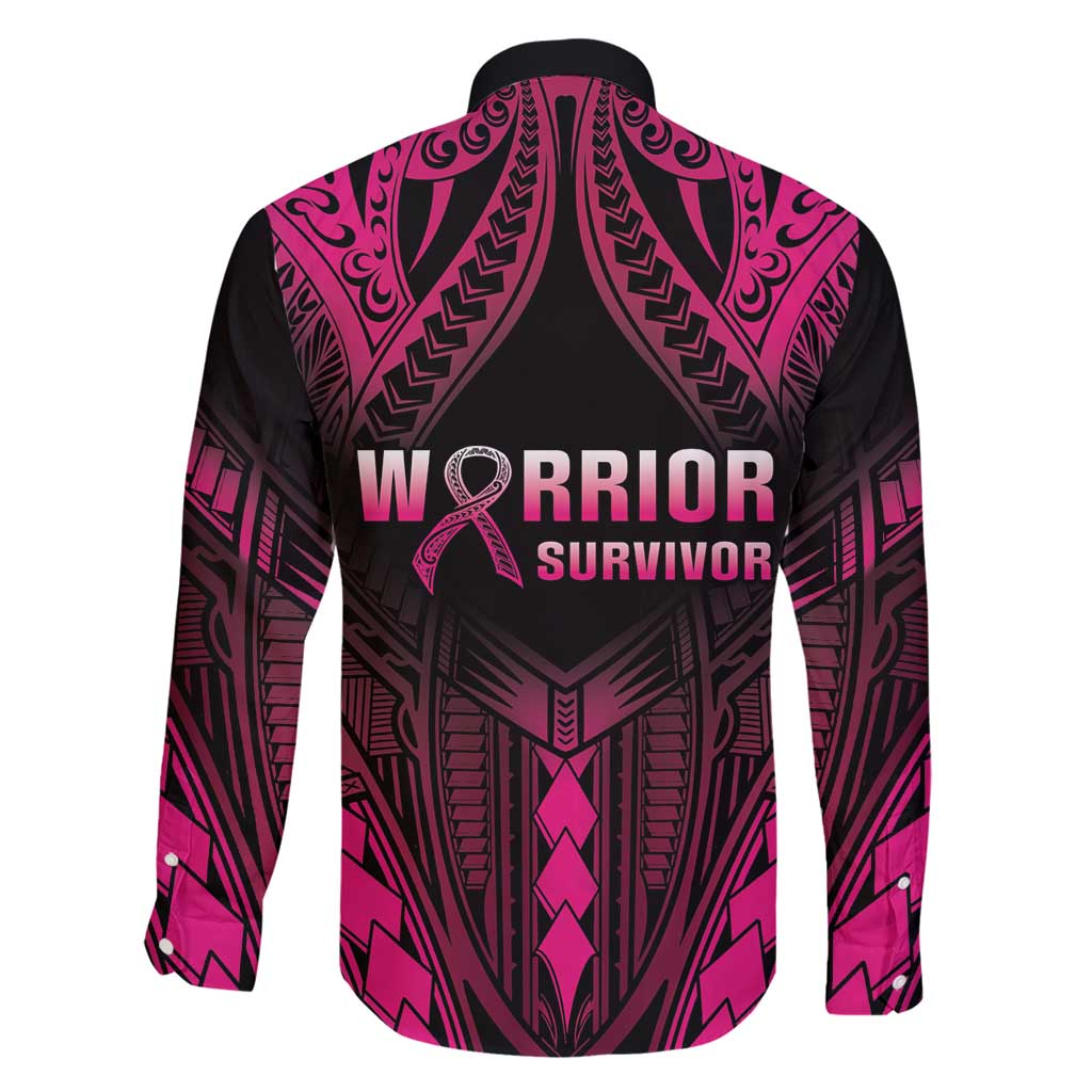 Breast Cancer Pink Out Family Matching Short Sleeve Bodycon Dress and Hawaiian Shirt Polynesian Art Tattoo Black Version LT05 - Polynesian Pride