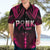 Breast Cancer Pink Out Hawaiian Shirt Polynesian Art Tattoo Black Version