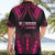 Breast Cancer Pink Out Hawaiian Shirt Polynesian Art Tattoo Black Version