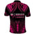 Breast Cancer Pink Out Polo Shirt Polynesian Art Tattoo Black Version