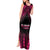 Breast Cancer Pink Out Tank Maxi Dress Polynesian Art Tattoo Black Version