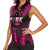 Breast Cancer Pink Out Women Sleeveless Polo Shirt Polynesian Art Tattoo Black Version