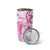 Personalised Breast Cancer Awareness Tumbler Cup Ribbon Polynesian Pattern White Version