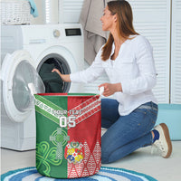 Tonga Ireland Rugby Custom Laundry Basket Ikale Tahi With Shamrocks Together