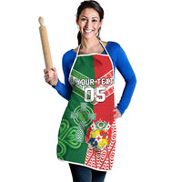 Tonga Ireland Rugby Custom Apron Ikale Tahi With Shamrocks Together