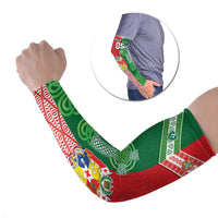 Tonga Ireland Rugby Custom Arm Sleeves Ikale Tahi With Shamrocks Together