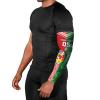 Tonga Ireland Rugby Custom Arm Sleeves Ikale Tahi With Shamrocks Together