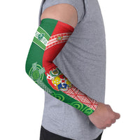 Tonga Ireland Rugby Custom Arm Sleeves Ikale Tahi With Shamrocks Together