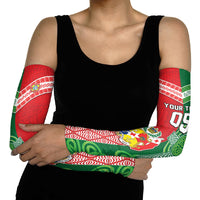 Tonga Ireland Rugby Custom Arm Sleeves Ikale Tahi With Shamrocks Together