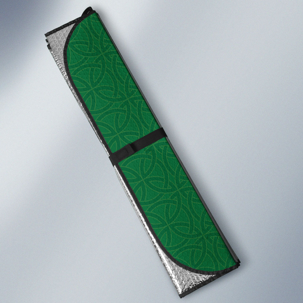 Tonga Ireland Rugby Custom Auto Sun Shade Ikale Tahi With Shamrocks Together