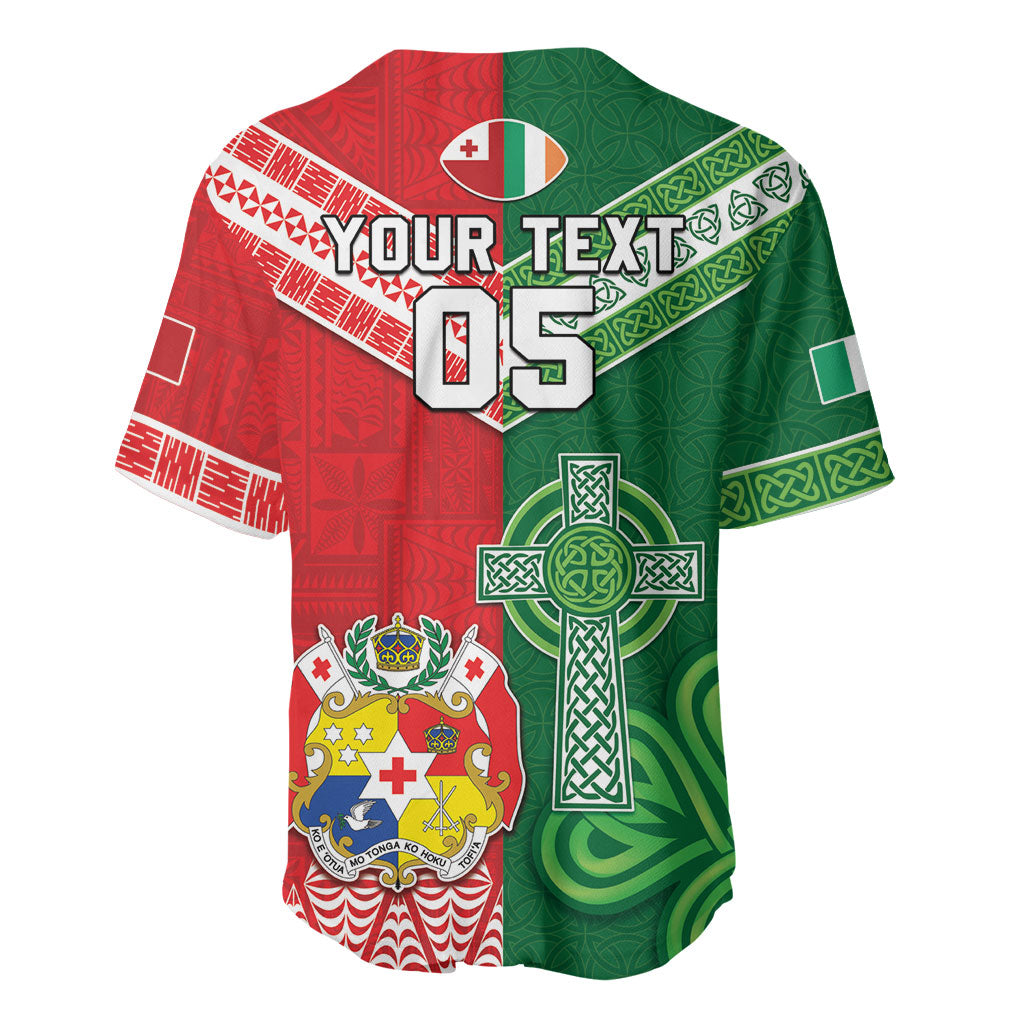 Tonga Ireland Rugby Custom Baseball Jersey Ikale Tahi With Shamrocks Together