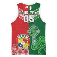 Tonga Ireland Rugby Custom Basketball Jersey Ikale Tahi With Shamrocks Together