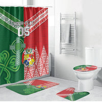 Tonga Ireland Rugby Custom Bathroom Set Ikale Tahi With Shamrocks Together