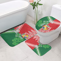 Tonga Ireland Rugby Custom Bathroom Set Ikale Tahi With Shamrocks Together