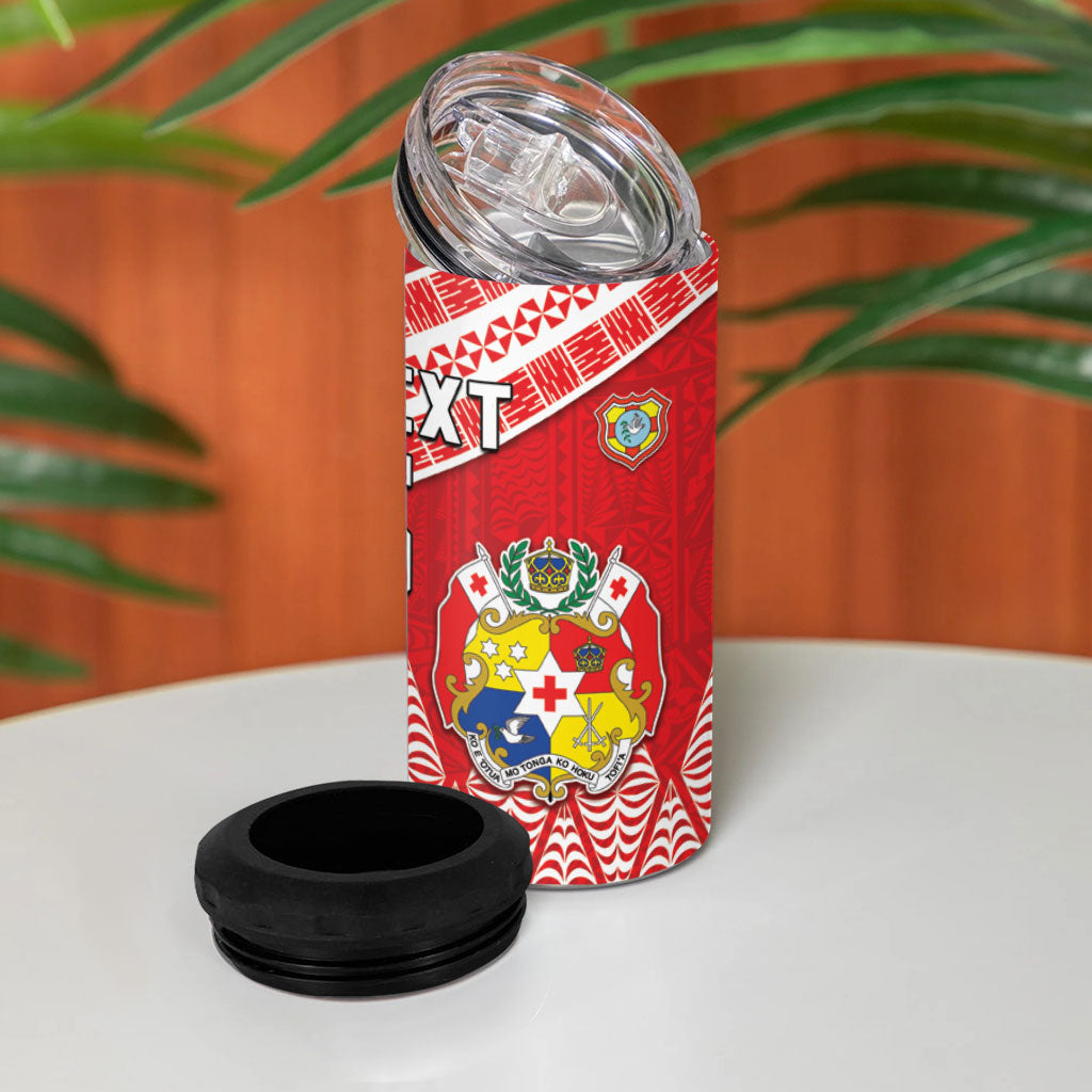 Tonga Ireland Rugby Custom 4 in 1 Can Cooler Tumbler Ikale Tahi With Shamrocks Together
