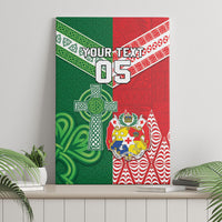 Tonga Ireland Rugby Custom Canvas Wall Art Ikale Tahi With Shamrocks Together