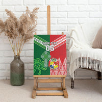 Tonga Ireland Rugby Custom Canvas Wall Art Ikale Tahi With Shamrocks Together