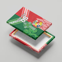 Tonga Ireland Rugby Custom Canvas Wall Art Ikale Tahi With Shamrocks Together