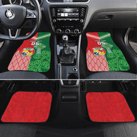 Tonga Ireland Rugby Custom Car Mats Ikale Tahi With Shamrocks Together