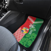 Tonga Ireland Rugby Custom Car Mats Ikale Tahi With Shamrocks Together