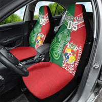 Tonga Ireland Rugby Custom Car Seat Cover Ikale Tahi With Shamrocks Together