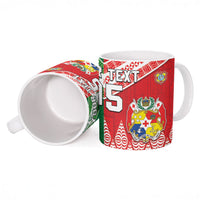 Tonga Ireland Rugby Custom Ceramic Mug Ikale Tahi With Shamrocks Together