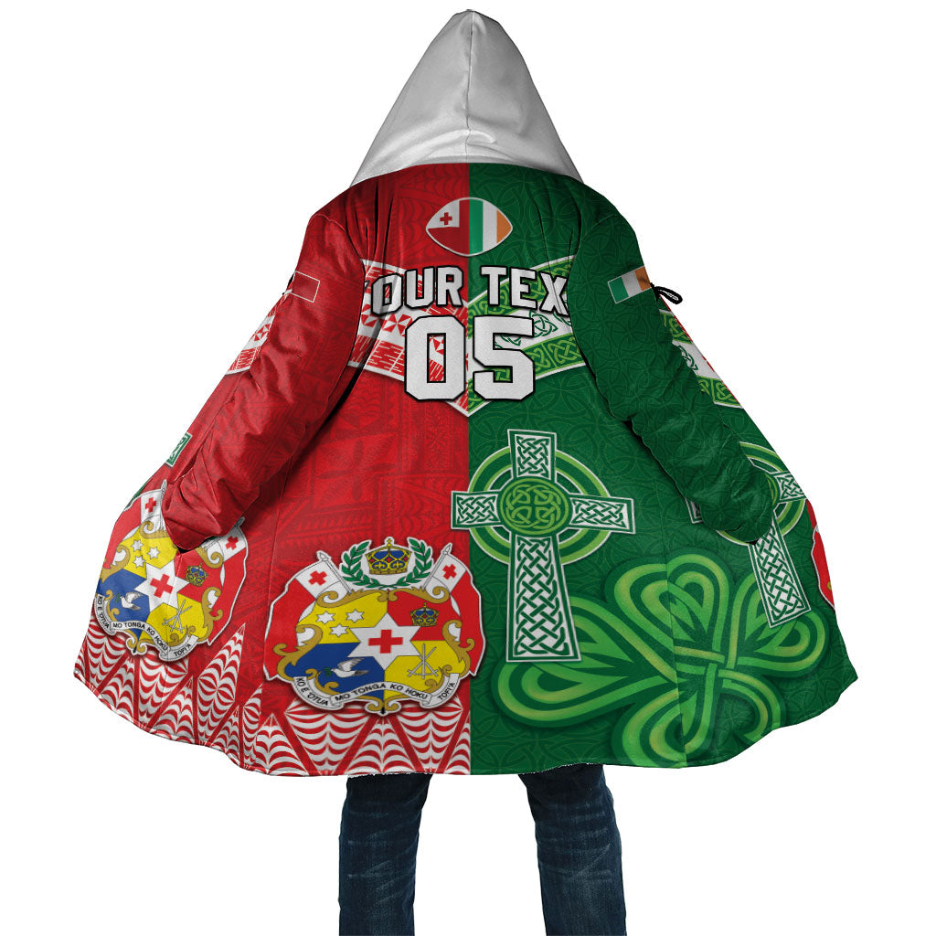 Tonga Ireland Rugby Custom Cloak Ikale Tahi With Shamrocks Together