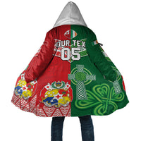 Tonga Ireland Rugby Custom Cloak Ikale Tahi With Shamrocks Together