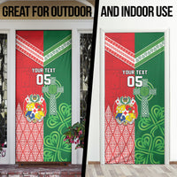 Tonga Ireland Rugby Custom Door Cover Ikale Tahi With Shamrocks Together