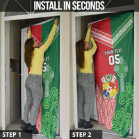 Tonga Ireland Rugby Custom Door Cover Ikale Tahi With Shamrocks Together