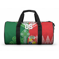 Tonga Ireland Rugby Custom Duffle Bag Ikale Tahi With Shamrocks Together