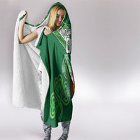 Tonga Ireland Rugby Custom Hooded Blanket Ikale Tahi With Shamrocks Together