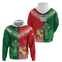 Tonga Ireland Rugby Custom Hoodie Ikale Tahi With Shamrocks Together