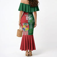 Tonga Ireland Rugby Custom Mermaid Dress Ikale Tahi With Shamrocks Together