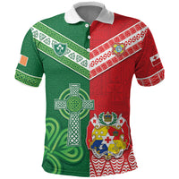 Tonga Ireland Rugby Custom Polo Shirt Ikale Tahi With Shamrocks Together