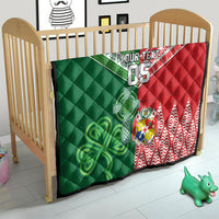 Tonga Ireland Rugby Custom Quilt Ikale Tahi With Shamrocks Together