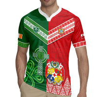 Tonga Ireland Rugby Custom Rugby Jersey Ikale Tahi With Shamrocks Together